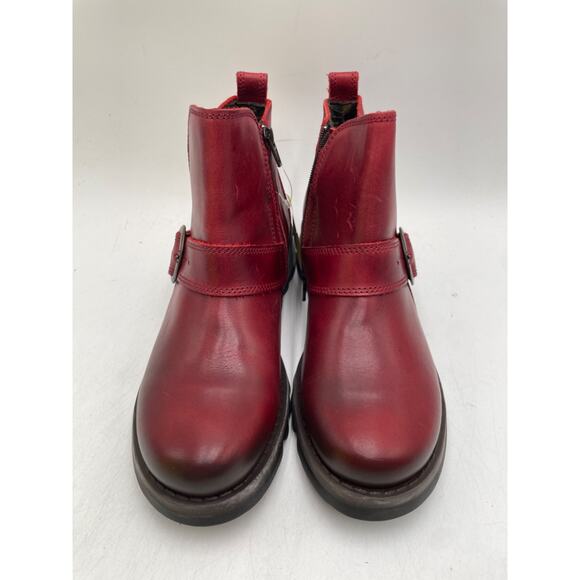FLY London SIAS812 Women's NEW Soft-Toe Boot Red EU Size 39 NIB - Picture 6 of 11